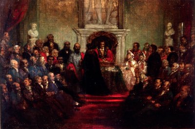 "Kaupungin vapauden esitys kenraali Garibaldille, 20. huhtikuuta 1864" tekijältä Sir John Gilbert