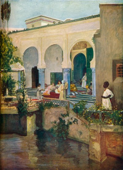Maurilaisen haaremin sisustus, 1907 tekijältä Sir John Lavery