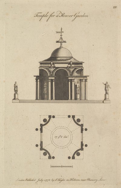 Kukkapuutarhan temppeli, 1778. tekijältä Sir John Soane