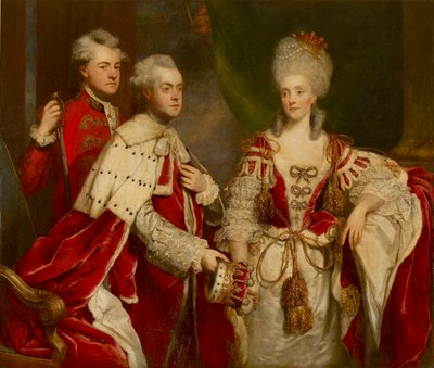 George, 2. Earl Harcourt, hänen vaimonsa Elizabeth ja veli William, 1780 tekijältä Sir Joshua Reynolds