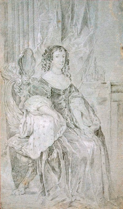 Katariina Braganzan muotokuva 1638-1705, 1670-luku. tekijältä Sir Peter Lely