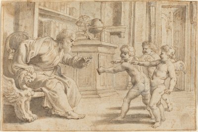 Putti testaa miehen syvyyskäsitystä tekijältä Sir Peter Paul Rubens