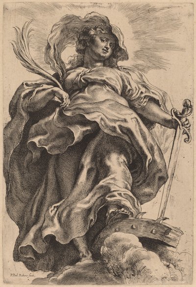 Pyhä Katariina pilvissä tekijältä Sir Peter Paul Rubens