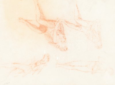 Tutkimuksia "Viisaille ja tyhmille neitsyille" [recto] tekijältä Sir William Blake Richmond