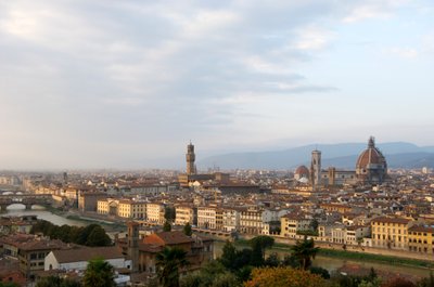 Italia, Toscana, Firenze, näkymä kaupungin ylle Piazzele Michelangelolta, 2022 (kuva) (kuva) tekijältä Sisse Brimberg