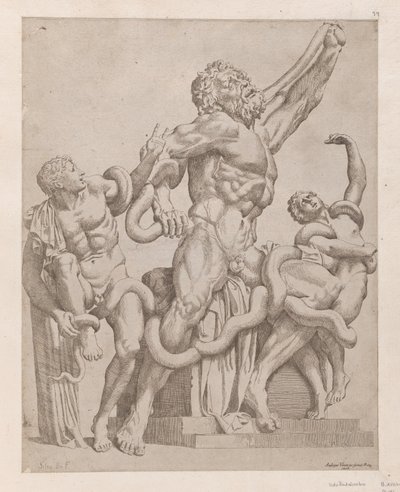 Rooman loiston peili: Laocoon, 1561, 1561. tekijältä Sisto Badalocchio