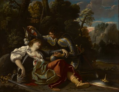 Tancred ja Clorinda (öljy kankaalle) tekijältä Sisto Badalocchio