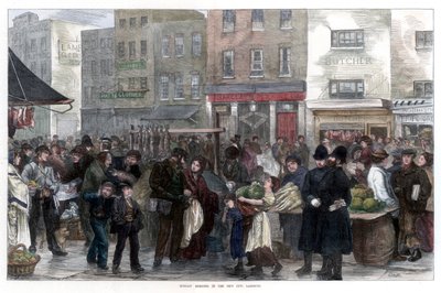 "Sunday Morning in the New Cut, Lambeth", 1872 tekijältä Smith