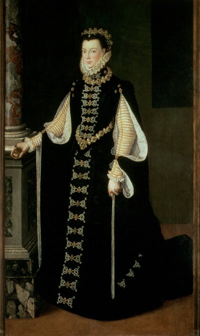 Isabella of Valois, Espanjan kuningatar (1545-68), Espanjan kuninkaan Filip II:n (1556-98) vaimo tekijältä Sofonisba Anguissola