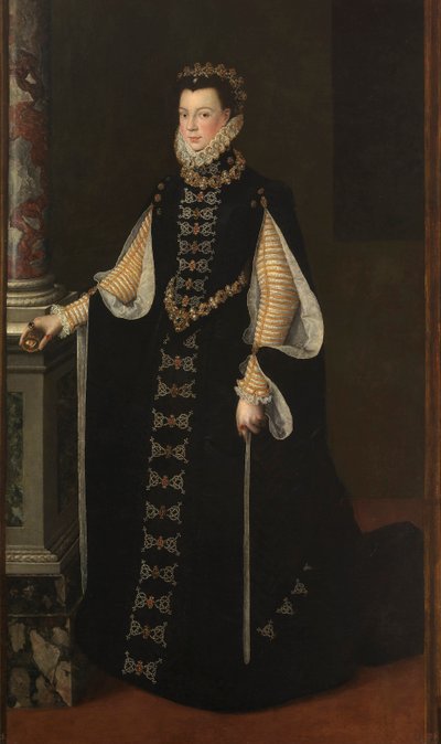 ""Ranskan Elisabethin (1545-1568) tai Valoisin Isabellan, Espanjan kuningattaren muotokuva" - Elisabeth of Valois (1545-1568), Espanjan kuningatar, Anguissola, Sofonisba (noin 1532-1625) tekijältä Sofonisba Anguissola