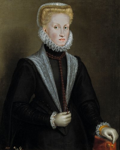 Muotokuva Itävallan Annasta (1549-1580) tekijältä Sofonisba Anguissola