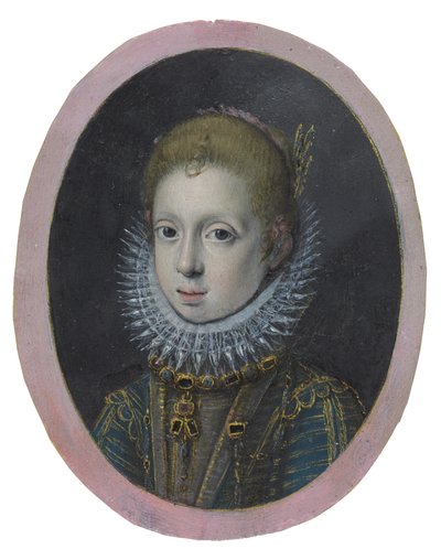 Muotokuva aatelisperheen tytöstä, n.1532-1625 (akvarelli ja vartaloväri) tekijältä Sofonisba Anguissola
