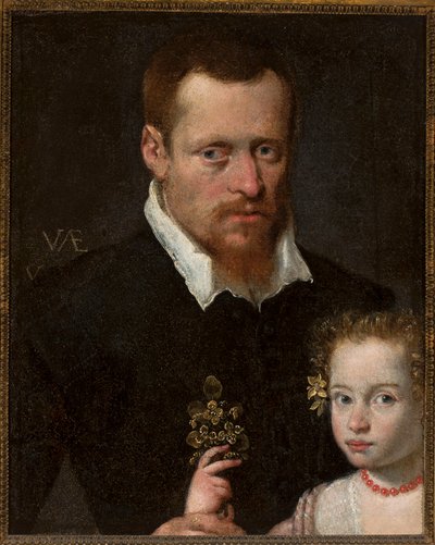 Miehen ja hänen tyttärensä muotokuva tekijältä Sofonisba Anguissola