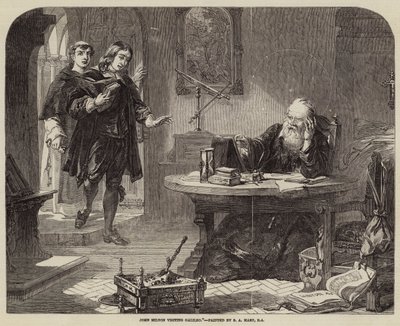 John Milton vierailee Galileossa tekijältä Solomon Alexander Hart