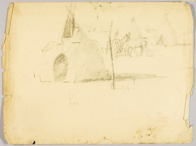 Intialainen kylä tekijältä Solon H. Borglum