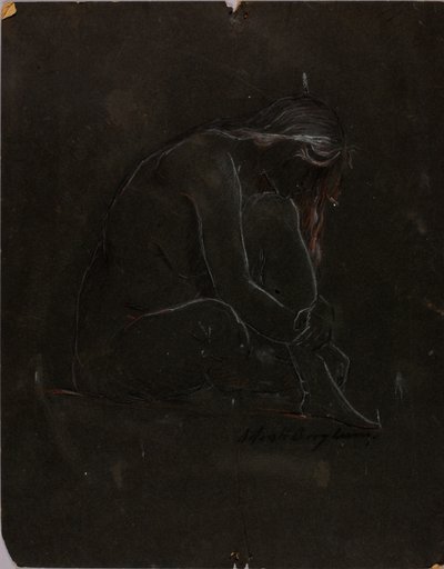 Istuva alaston tekijältä Solon H. Borglum