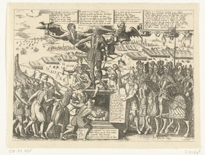 Sarjakuvan jäljennös Alvan patsaan, 1571 tekijältä Sons, and Stewart, G. Waterston