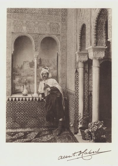 Albert F Calvert, muotokuva ja allekirjoitus (väri litho) tekijältä Spanish Photographer
