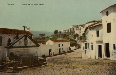 Kahdeksan suihkulähteen suihkulähde, Ronda, Espanja (värillinen kuva) tekijältä Spanish Photographer