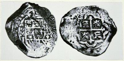 Piece of Eight, päivätty 1714 (hopea) (m/v kuva) tekijältä Spanish School