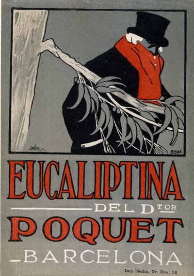 Kylmälääkkeen Eucaliptina mainonta, Espanja 1924. tekijältä Spanish School