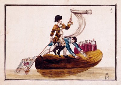 Joseph Bonaparten (1768-1844) karkottaminen (pikkurilla) Vitorian tappion jälkeen Espanjassa tekijältä Spanish School