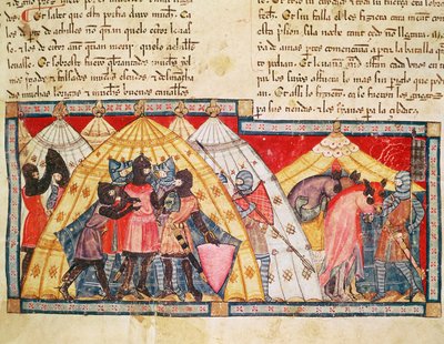 Fol.69r Antenorin vankeus, Codex Benito Santa Mora tekijältä Spanish School