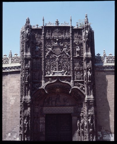 Goottilainen taide Isabelin: College of St. Gregory (St. Gregory) julkisivu 1488-1496 Valladolid, Espanja (Goottilainen taide: Näkymä College of St. Gregory (St. Gregory) Valladolid Espanja tekijältä Spanish School