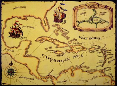 Espanjan pääkadun kartta (värinen lito) tekijältä Spanish School