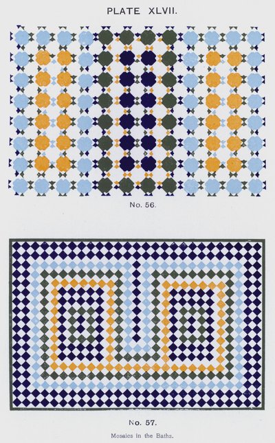 Mosaiikit kylpylöissä (väri litho) tekijältä Spanish School