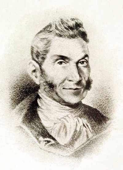 "Bartolome Jose Gallardo Blancon (1776-1852), espanjalaisen intellektuellin muotokuva" 1800-luku (litografia) tekijältä Spanish School