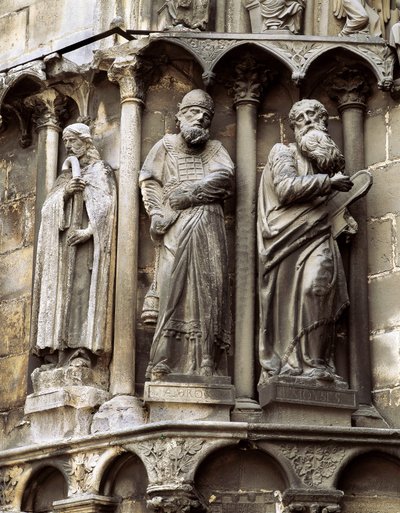 Veistos Santa Maria de Burgosin katedraalista 1221-1568, Espanja. Sarmentalin portti tekijältä Spanish School