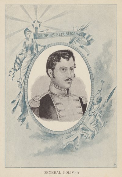 Simon Bolivar, Venezuelan poliittinen ja sotilasjohtaja tekijältä Spanish School