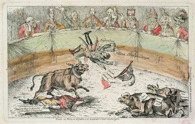 Espanjan härkä, Espanjan kuninkaan Joseph Bonaparten karikatyyri, 1809 tekijältä Spanish School