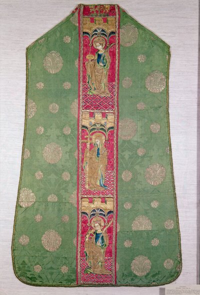 Espanjalainen chasuble, n. 1425-1450 (kirjailtu silkki) tekijältä Spanish School