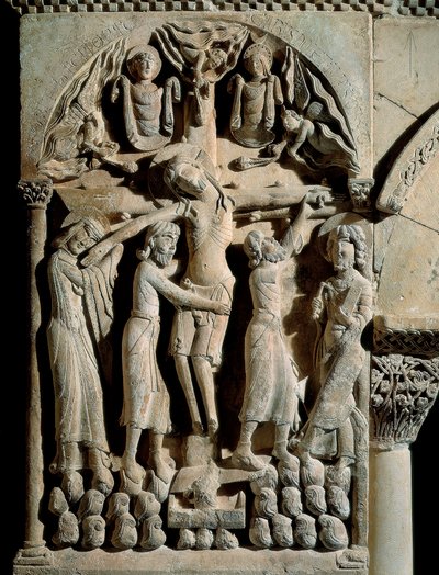 Laskeutuminen ristiltä, Pyhän Dominic Siiloksen mestari (1100-luku). Relief kiveen tekijältä Spanish School