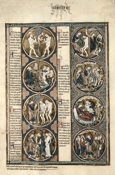 The Toledo Bible Moralisee f.7v tekijältä Spanish School