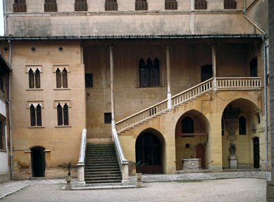 Näkymä Gandian herttuan (1510-1572) Francois Borgian herttuapalatsista. Gandia, Espanja (kuva) tekijältä Spanish School