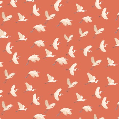 Egrets kuvio II, 2022 (grafiittikynä ja digitaalinen) tekijältä Stacy Hsu