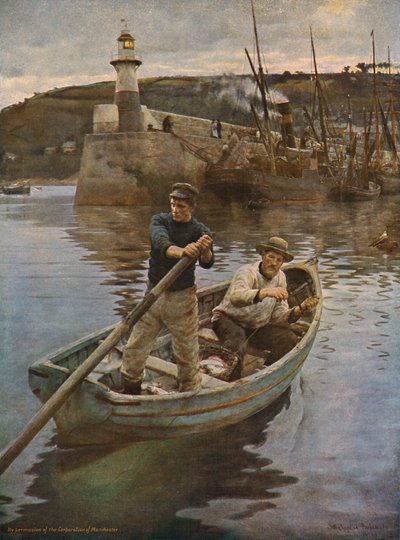 The Lighthouse Newlyn, Cornwall, 1893, c1930. tekijältä Elizabeth Adela Stanhope Forbes