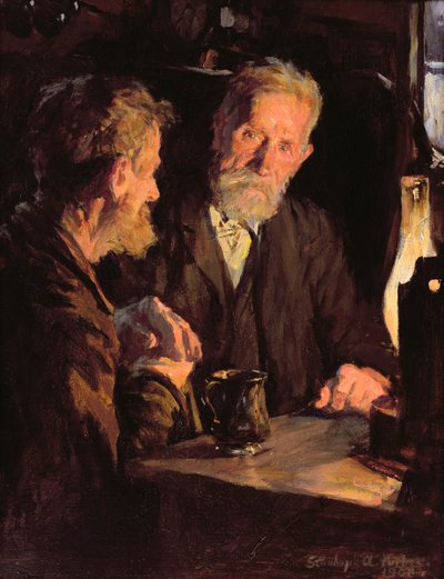 Old Cronies (öljy kankaalle) tekijältä Stanhope Alexander Forbes