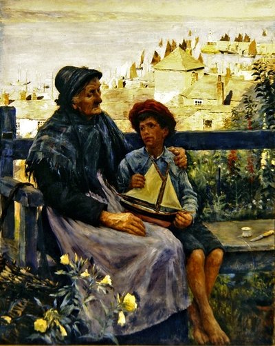 Son of the Sea (öljy kankaalle) tekijältä Stanhope Alexander Forbes