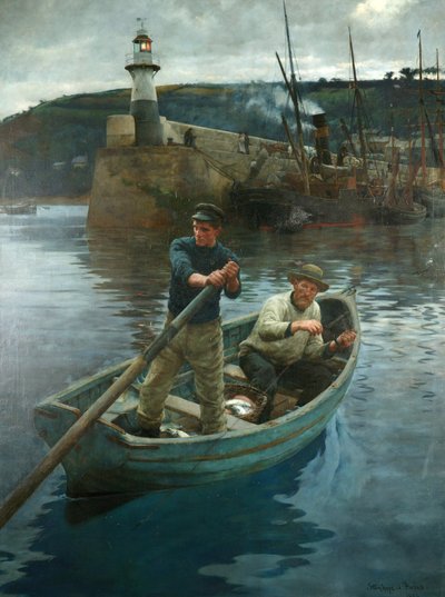 Newlynin majakka, Cornwall tekijältä Stanhope Alexander Forbes