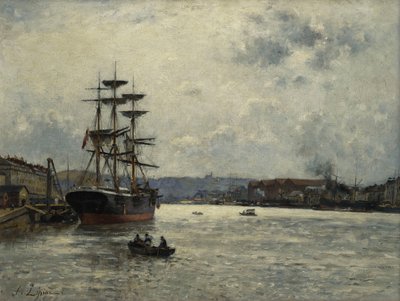 Caenin satama; Le Port de Caen, tekijältä Stanislas Victor Edouard Lepine