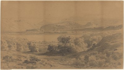 Panoraama vuoristojärvellä tekijältä Stanislaus Graf von Kalckreuth