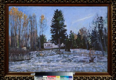 Vanha maalaistalo. Stanislav Julianovich Zhukovsky (Žukovski) (1873-1944) maalaus, öljy kankaalle tekijältä Stanislav Joulianovitch Joukovski