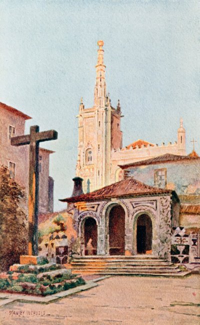 Bussacon luostari (värilitro) tekijältä Stanley Inchbold