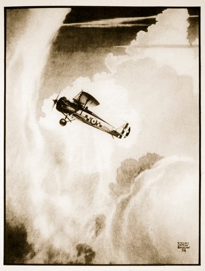 Tavannut. lento, kuvitus John Hamiltonin Flying Memoriesista tekijältä Stanley Orton Bradshaw