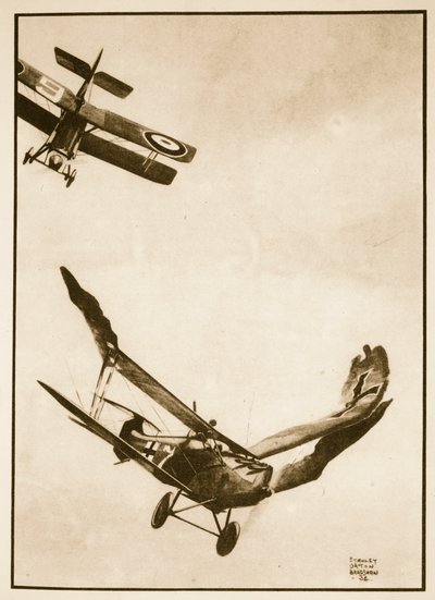 James McCuddenin viimeinen voitto, kuvitus John Hamiltonin "Flying Memoriesista" tekijältä Stanley Orton Bradshaw