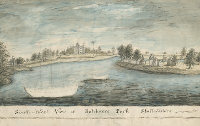 Batchacre Park: sävytetty piirros, nd [?1800-luku] tekijältä Stebbing Shaw